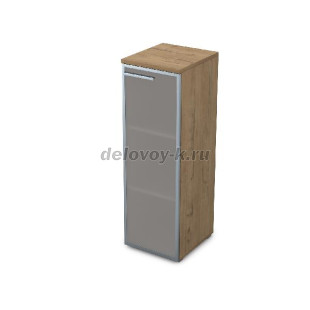 9ПЛ.017.6 Пенал средний со стеклом (400*450*1245) , левый рис1