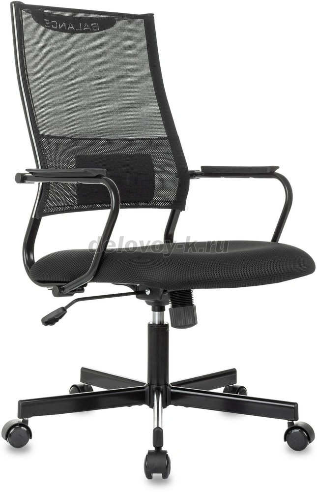 Кресло руководителя Бюрократ CH Balance сетка/ткань крестовина металл черный фото