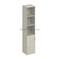 К.381 Шкаф для документов узкий со стеклом 400-2000-380_Дуб шамони рис1