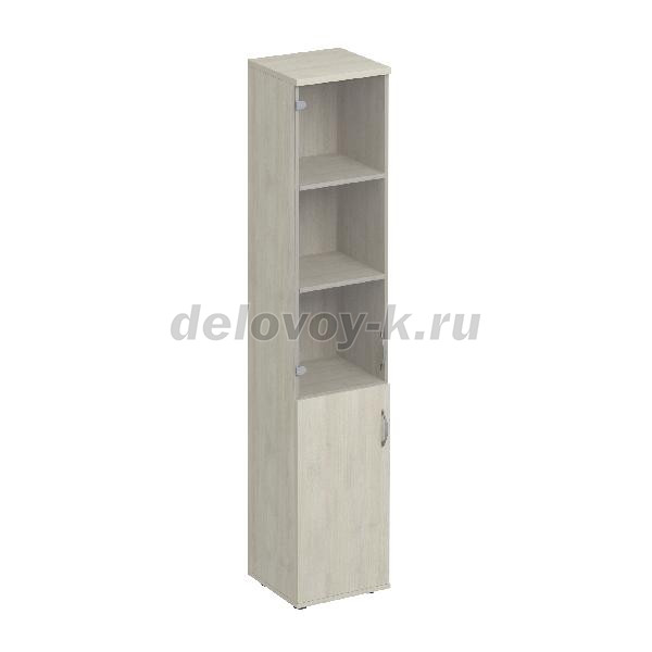 К.381 Шкаф для документов узкий со стеклом 400*2000*380 рис1