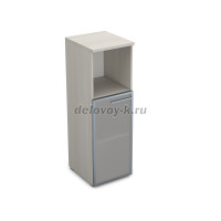 9ПП.017.5 Пенал средний со стеклом и нишей (400-450-1245) , правый ivory рис3