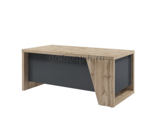 T-118 пр Стол руководителя прямой. Опора со скошенным элементом с правой стороны стола рис1