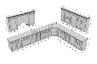 Кухонный гарнитур КРЕМИЯ рис4