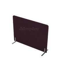 011.МПО.1411 Акустическая мобильная перегородка на стационарных опорах (1400-450-1100) violet_алюминий матовый рис1