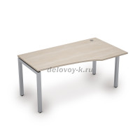 6М.521 Стол криволинейн.прав (1600-900-750) Шамони светлый_Алюминий матовый рис4