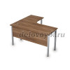 2МД.131 Стол криволинейный прав. (1400*1200*750)|шамони темный/алюминий матовый