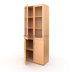 Шкаф для учебных пособий со стеклом 800*420*1950 рис1