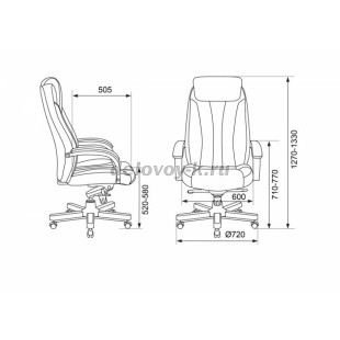 Кресло руководителя Бюрократ T-9922WALNUT кожа рис2