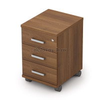 6ТЗ.004 Тумба подкатная с замком (394-454-595) Шамони темный рис1