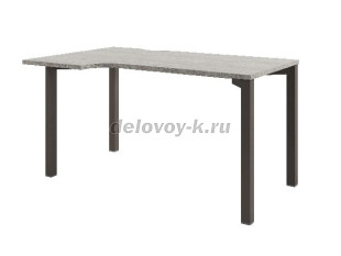 D-51л Стол на металлокаркасе эргономичный левый, на 1 чел. рис1