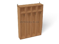 Шкаф для полотенец навесной 4-х секционный, 565*160*800 (каркас бук) рис1