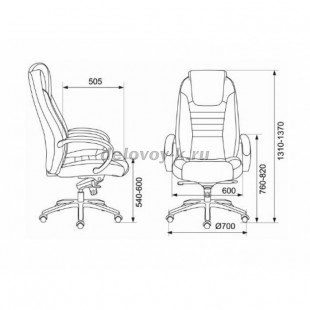Кресло руководителя Бюрократ T-9923WALNUT кожа рис2