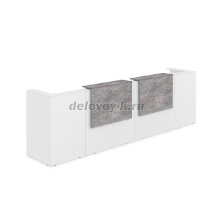 1КР-ДС.202.1 Комплект Ресепшн с фартуком ЛДСП 3854*761*1161 с подсветкой рис5