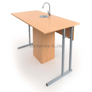 Стол ученический лабораторный с сантехникой рис1