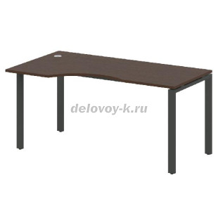 Стол криволинейный левый на П-образном м/к 1600*900*750  БП.СА-1 Л рис1