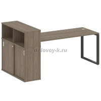 Стол письменный на О-образном м/к с опорным шкафом-купе БО.РС-СШК-3.5 рис1