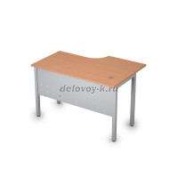 2МК.141 Стол криволинейный лев. (1200-800-750) бук_алюминий матовый рис3