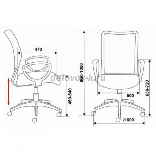 Кресло Бюрократ CH-599AXSN рис2