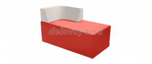 Секция 2-местная угловая, спинка радиусная Модуль М-70/10 рис1