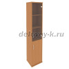 Шкаф высокий узкий правый (1 низкая дверь ЛДСП, 1 средняя дверь стекло) А.СУ-1.2 П