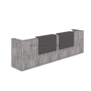 1КР-ДС.202.1 Комплект Ресепшн с фартуком ЛДСП 3854*761*1161 с подсветкой рис3