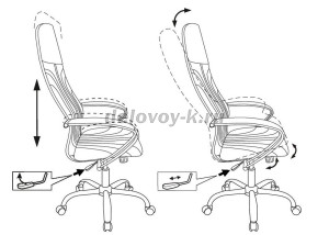 Кресло руководителя Бюрократ CH-610SL крестовина металл хром рис5