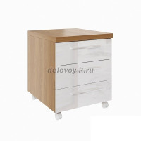 Тумба выкатная с замком|дуб сантана-белый рис1