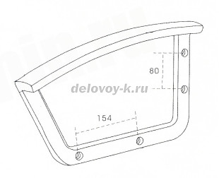 Подлокотники 681 черные 2 шт. 150 на 80 мм рис2