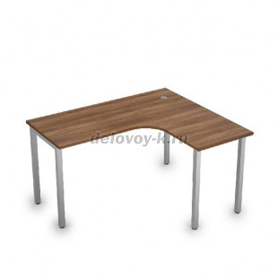 2М.131 Стол криволинейный правый на металлических опорах (1400*1200*750) рис1