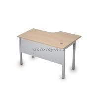 2МК.141 Стол криволинейный лев. (1200-800-750) New дуб_алюминий матовый рис2