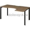 Стол эргономичный правый на металлокаркасе НТМП.П-040.ПР Дуб сафари-Антрацит   _1000