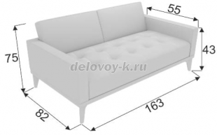 Диван 2-местный Темплтон М-06/2 рис2