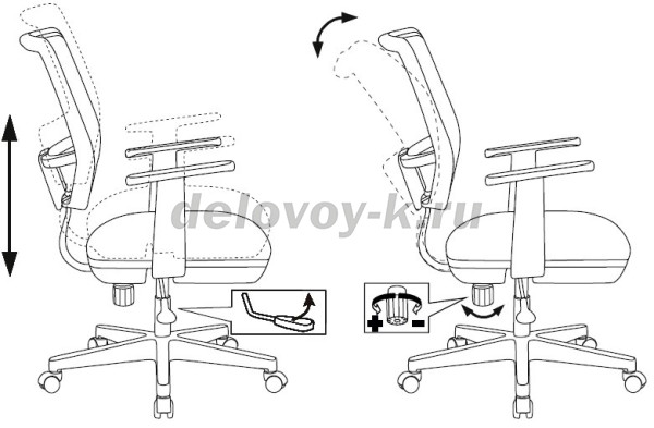 Кресло Бюрократ CH-W797 рис4