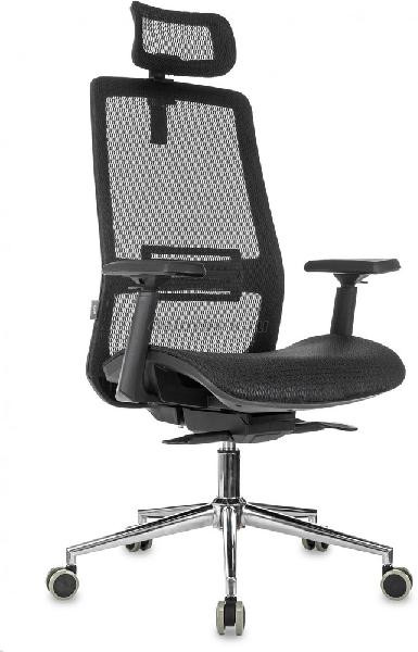 Кресло руководителя Бюрократ MC-912-H сетка, с подголовником, крестовина металл хром рис1