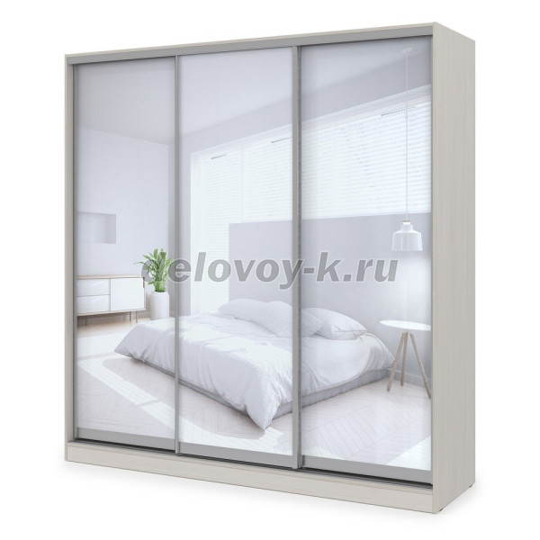 ШКЗЗЗ.24.7 Шкаф-купе 3-дверный Comfort (2398*600*2201) 3 зеркальные двери рис3