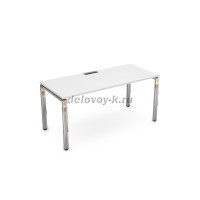 НСР-П.009 Стол рабочий, прямолинейный (1400-700-750) белый премиум_металл глянец рис4
