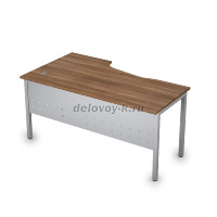 2МК.121 Стол криволинейный прав. (1600*900*750)|шамони темный/алюминий матовый рис1