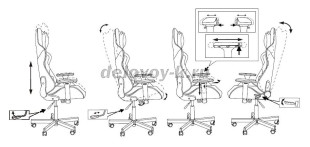 Кресло игровое KNIGHT ARMOR экокожа рис4