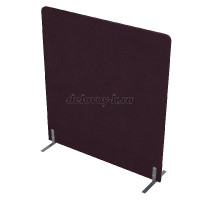011.МПО.1316 Акустическая мобильная перегородка на стационарных опорах (1350*450*1600)|violet/алюминий матовый рис1