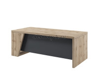 Стол руководителя прямой. Опора со скошенным элементом с левой стороны стола. рис1