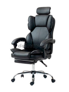 Кресло руководителя с подножкой F2007 экокожа рис1