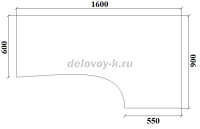 Стол письменный угловой правый Ду-1.14пр (1600х900_600х750) рис2