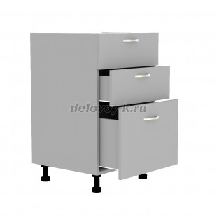 Тумба кухонная с тремя выдвижными ящиками 600*500*720 рис2