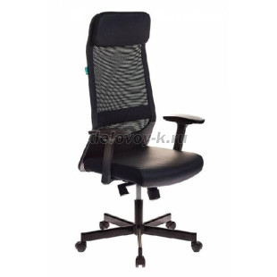 Кресло руководителя Бюрократ T-995 сетка/экокожа крестовина металл рис1