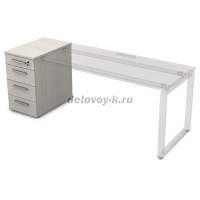 9Т.012 Тумба приставная с ящиками (450-800-750) ivory рис3