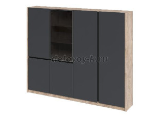 Шкафная группа EN.SH-4 (2459х400х2000) EN.SH-602 +EN.SH-603+EN.GR-601+EN.BK-604+EN.GL.C-1200.BL рис1