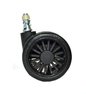 Ролики полумягкие 805-8 черные комплект 5 шт. рис1