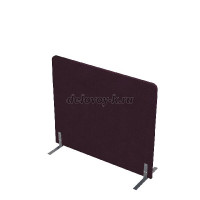 011.МПО.1211 Акустическая мобильная перегородка на стационарных опорах (1200-450-1100) violet_алюминий матовый рис1