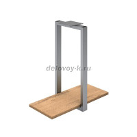 9ПС.002.1 Подвес под системный блок (264*550*523) teakwood_алюминий матовый рис1