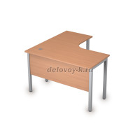 2МД.129 Стол криволинейный прав. (1200-1200-750) бук_алюминий матовый рис3